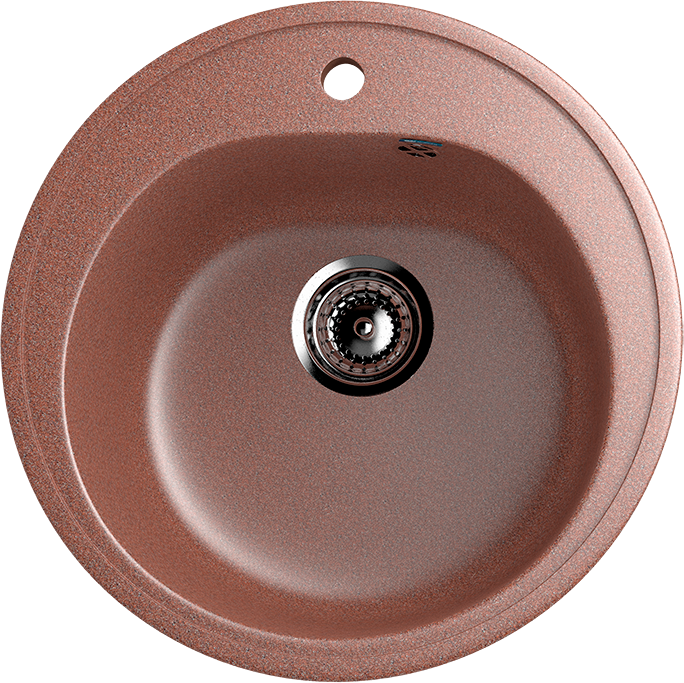 Мойка кухонная Ulgran U-101 307 терракотовая + дозатор U-01 терракот