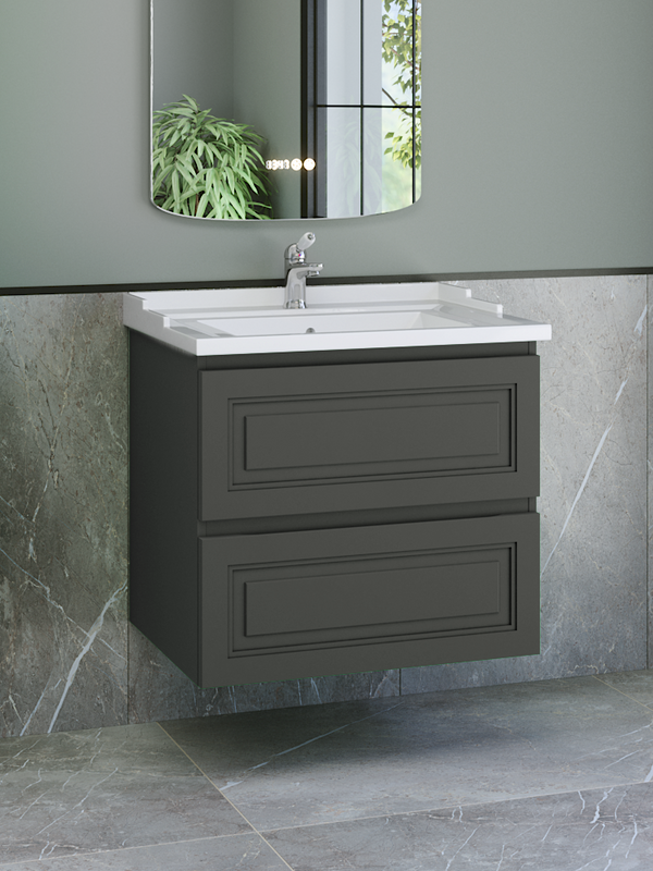 Тумба с раковиной Caprigo Wales 70 графит