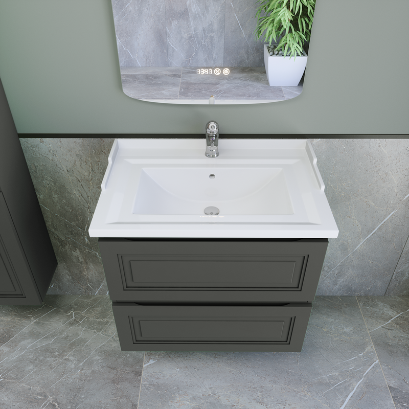 Тумба с раковиной Caprigo Wales 70 графит