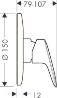 Гигиенический душ Hansgrohe 32129000 со смесителем, С ВНУТРЕННЕЙ ЧАСТЬЮ