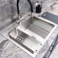 Мойка кухонная Melana ProfLine R6050H в комплекте с коландером, сатин