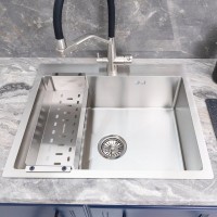 Мойка кухонная Melana ProfLine R6050H в комплекте с коландером, сатин