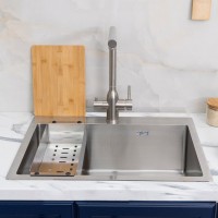Мойка кухонная Melana ProfLine R6050H в комплекте с коландером, сатин