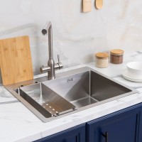 Мойка кухонная Melana ProfLine R6050H в комплекте с коландером, сатин