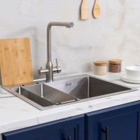 Мойка кухонная Melana ProfLine R6050H в комплекте с коландером, сатин