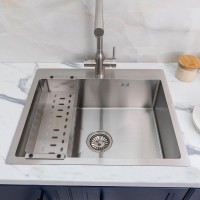 Мойка кухонная Melana ProfLine R6050H в комплекте с коландером, сатин
