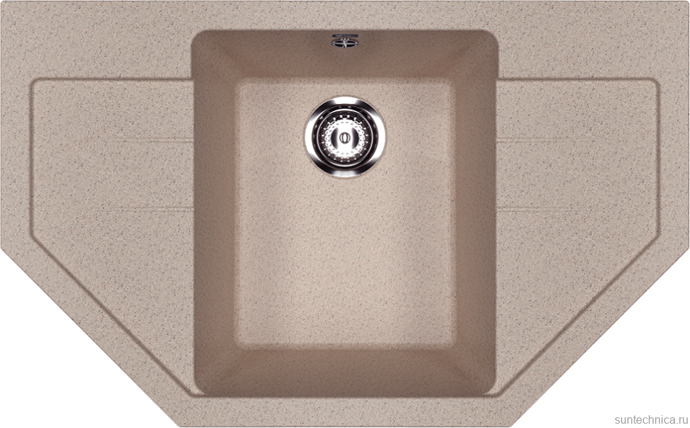 Мойка кухонная Ulgran U-609 302 песочная + дозатор U-01 песочный