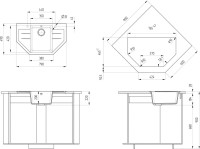 Мойка кухонная Ulgran U-609 302 песочная + дозатор U-01 песочный Мойка кухонная Ulgran U-609 302 песочная + дозатор U-01 песочный