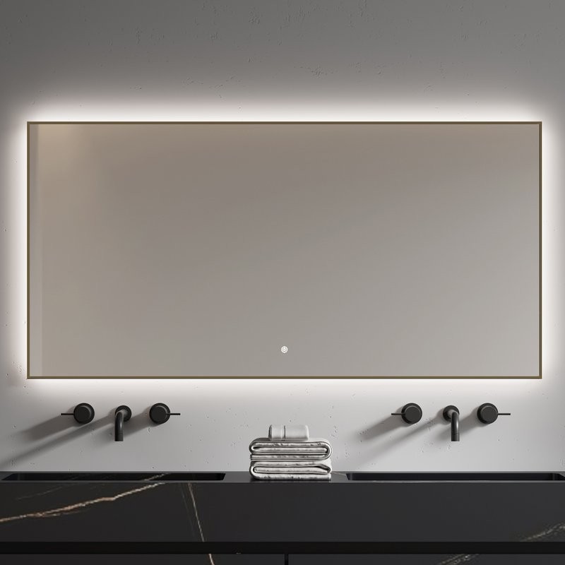 Зеркало Armadi Art 543-140 70 с подсветкой, диммером, с антизапотевателем, золото