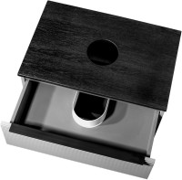 Мебель для ванной комнаты Runo Орлеан 70 серая, черная, раковина Tre 50