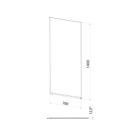 Шторка на ванну Triton Статик Хром 70х140 профиль глянцевый хром