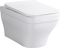 Унитаз подвесной Aquanet Elegant 280960 безободковый, с микролифтом, белый