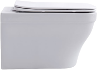Унитаз подвесной Aquanet Elegant 280960 безободковый, с микролифтом, белый