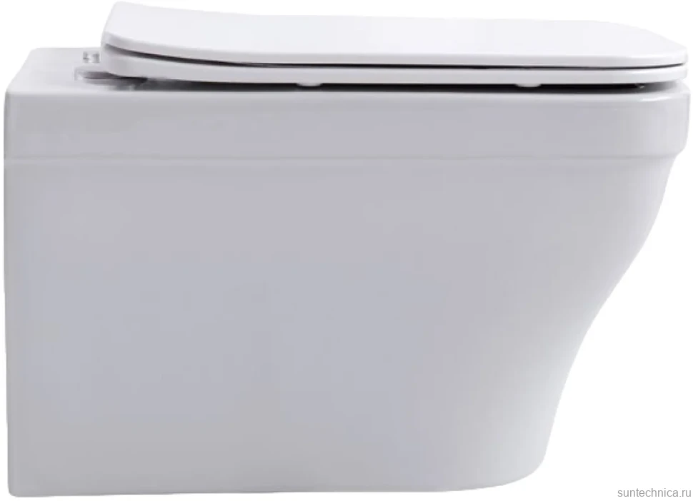 Унитаз подвесной Aquanet Elegant 280960 безободковый, с микролифтом, белый