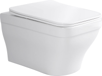 Унитаз подвесной Aquanet Elegant 280960 безободковый, с микролифтом, белый