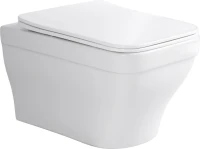 Унитаз подвесной Aquanet Elegant 280960 безободковый, с микролифтом, белый