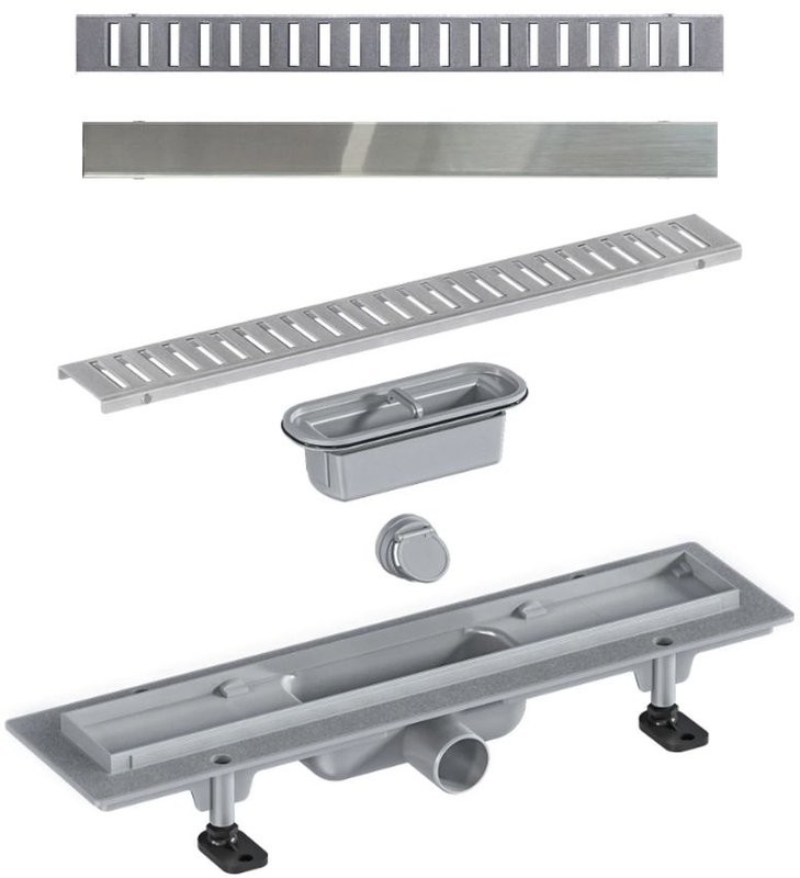 Душевой трап Good Door ТЛ00015 53,5x4,9 см, серый