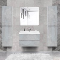 Мебель для ванной комнаты Cezares Molveno 46 80 beton, с раковиной Cezares CZR-MIL-80-LVB