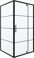 Душевой уголок Niagara Nova NG-0200-08 BLACK 100x100, квадратный, черный