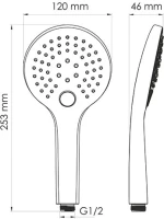 Душевая лейка Wasserkraft A078 3-функциональная Душевая лейка Wasserkraft A078 3-функциональная