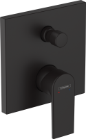 Встраиваемый смеситель для душа и ванны Hansgrohe Vernis Shape 71468670 матовый черный