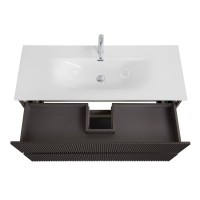 Мебель для ванной комнаты BelBagno Uno 120 подвесная, 2 ящика, матовая темно-серая