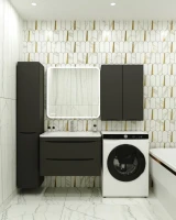 Мебель для ванной комнаты Style Line Бергамо Мини 80 Люкс Plus подвесная, антискрейтч черная