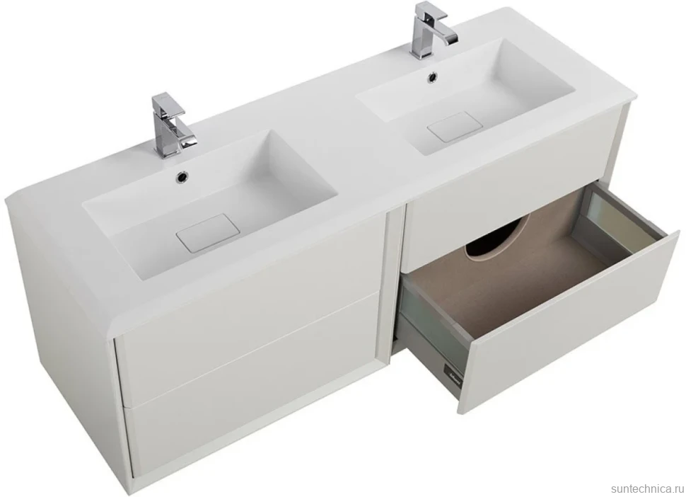 Тумба с раковиной Cezares Bellagio 140 bianco opaco