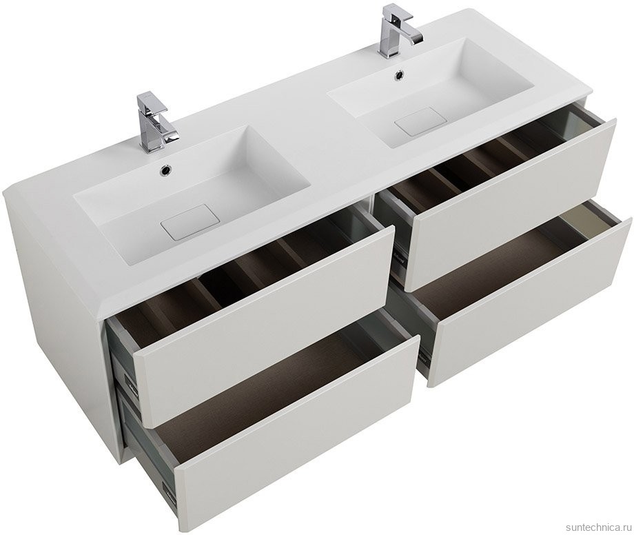 Тумба с раковиной Cezares Bellagio 140 bianco opaco