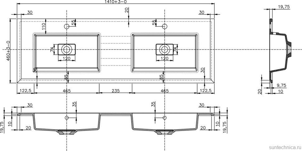 Тумба с раковиной Cezares Bellagio 140 bianco opaco