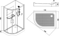 Душевая кабина Esbano C ESKB115CR без крыши