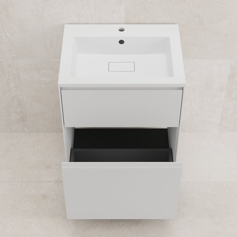 Тумба с раковиной Style Line Лима Plus 60 напольная, эмаль, белая матовая