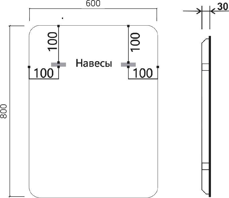 Зеркало Vincea VLM-3MA600 60х80 с подсветкой