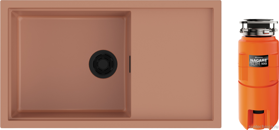 Комплект Мойка Omoikiri Sintesi 86-CN canyon + Измельчитель Nagare slim 500