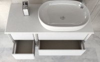 Тумба с раковиной Cezares Bellagio 106 со столешницей bianco opaco