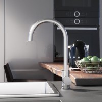 Смеситель для кухни Damixa Merkur 400721400 с каналом для питьевой воды, никель