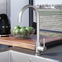 Смеситель для кухни Damixa Merkur 400721400 с каналом для питьевой воды, никель