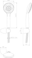 Душевая лейка Damixa Eclipse 914540000 золото