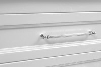 Мебель для ванной комнаты ValenHouse Эстетика 105 АС 100, белая, подвесная, ручки хром, раковина Модерн