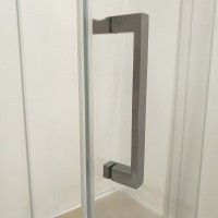 Душевой уголок Triton Терра -Графит 120х90, профиль вороненая сталь, стекло прозрачное