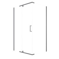 Душевой уголок Triton Терра -Графит 120х90, профиль вороненая сталь, стекло прозрачное