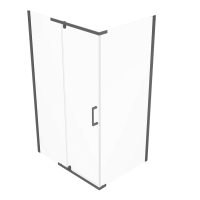 Душевой уголок Triton Терра -Графит 120х90, профиль вороненая сталь, стекло прозрачное