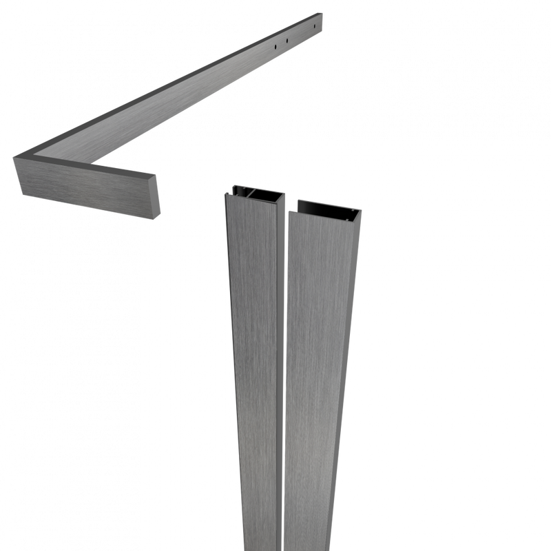 Душевой уголок Triton Терра -Графит 120х90, профиль вороненая сталь, стекло прозрачное