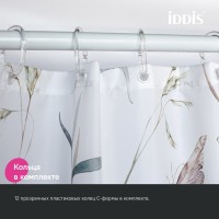 Штора для ванной IDDIS Base BP05P18i11 180х200, белая