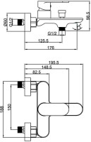 Смеситель для ванны с душем Fashun A3285-35 золото