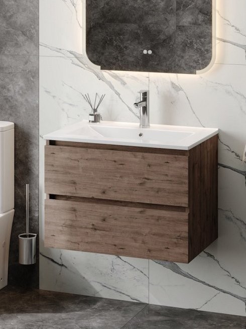 Тумба под раковину без столешницы Teymi Laina 70 темный дуб