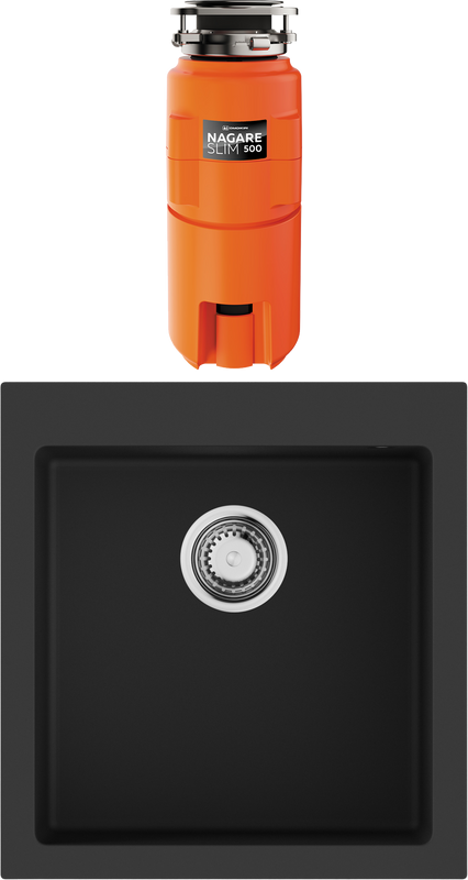 Комплект Мойка Omoikiri Bosen 47A-GB графит + Измельчитель Nagare slim 500