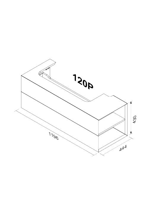 Тумба с раковиной Ravak Lite SD 120 R серо-зеленая