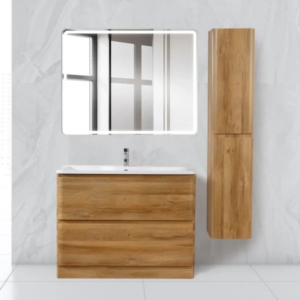 Мебель для ванной комнаты BelBagno Albano 90 напольная, rovere rustico