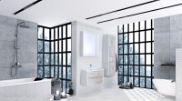 Мебель для ванной комнаты Roca Ronda 70 белая, бетон